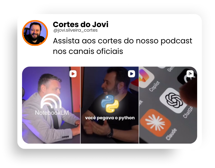 Divulgação dos cortes oficiais do podcast Cortes do Jovi.