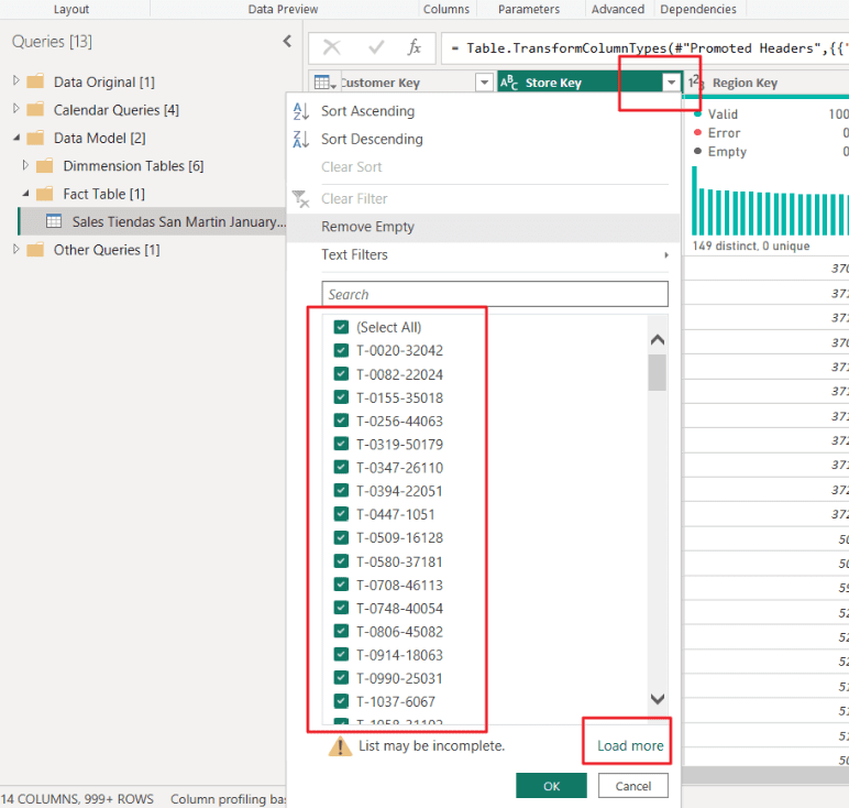 power query filtrando dados