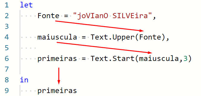 power query criando comando