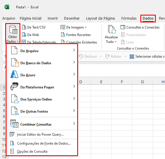 acessar power query excel office 265
