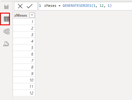 tabela generateseries com dax